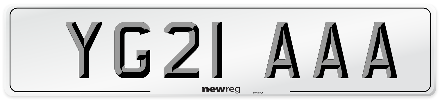 YG21 AAA Number Plate from New Reg